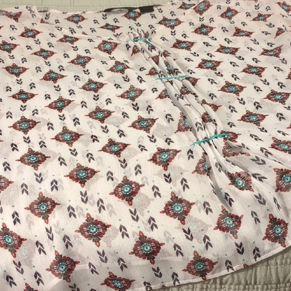 Bohemian Patterned Poncho Shirt